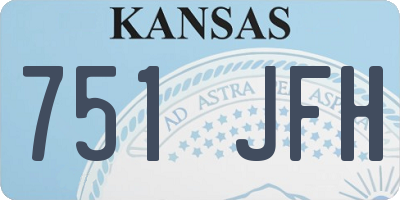 KS license plate 751JFH