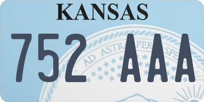 KS license plate 752AAA