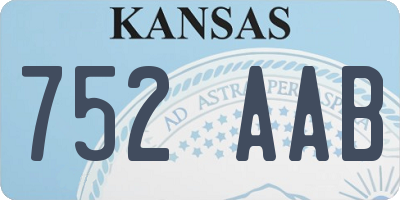 KS license plate 752AAB