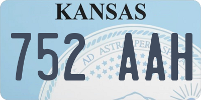 KS license plate 752AAH