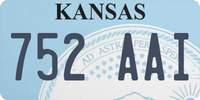 KS license plate 752AAI