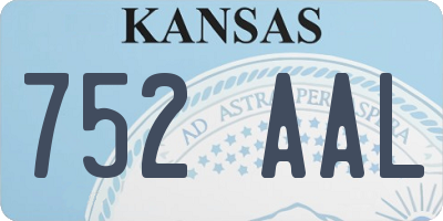 KS license plate 752AAL