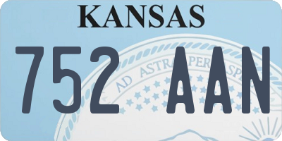 KS license plate 752AAN