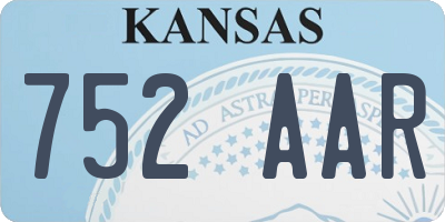 KS license plate 752AAR