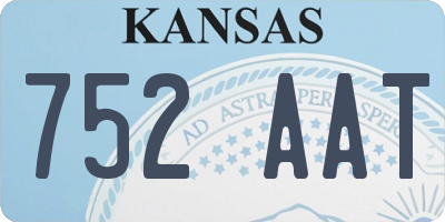 KS license plate 752AAT