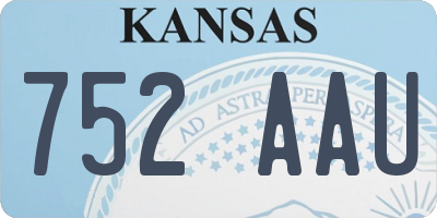 KS license plate 752AAU