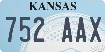 KS license plate 752AAX