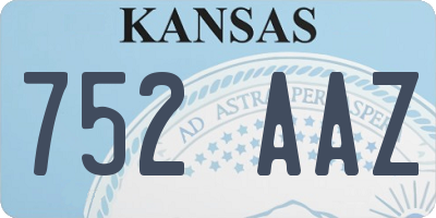 KS license plate 752AAZ