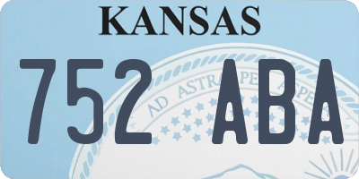 KS license plate 752ABA