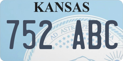 KS license plate 752ABC