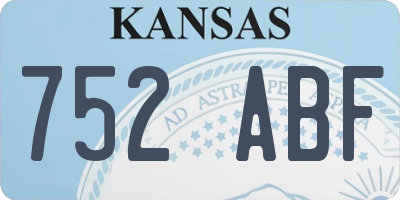 KS license plate 752ABF