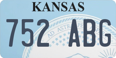 KS license plate 752ABG