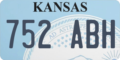 KS license plate 752ABH