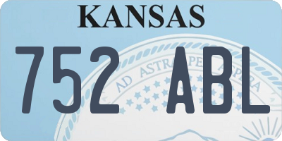 KS license plate 752ABL