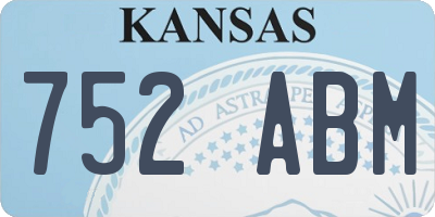 KS license plate 752ABM