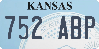 KS license plate 752ABP