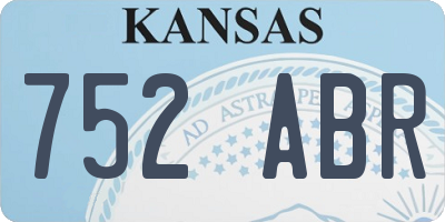 KS license plate 752ABR