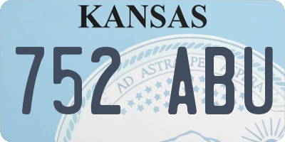 KS license plate 752ABU