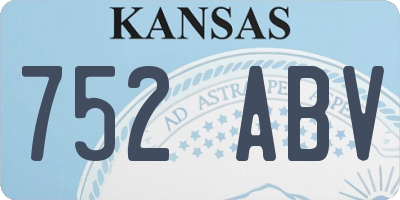KS license plate 752ABV