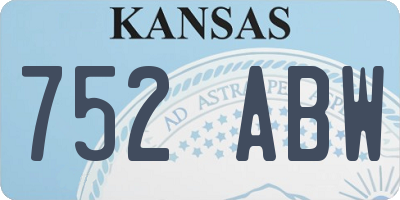 KS license plate 752ABW