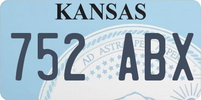 KS license plate 752ABX