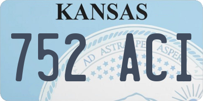 KS license plate 752ACI