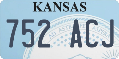 KS license plate 752ACJ