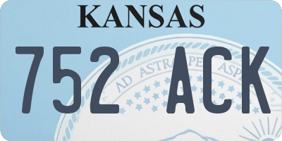 KS license plate 752ACK