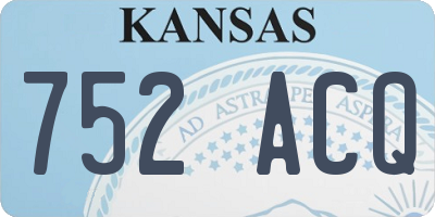 KS license plate 752ACQ