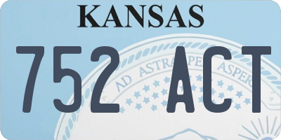KS license plate 752ACT