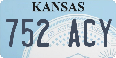 KS license plate 752ACY