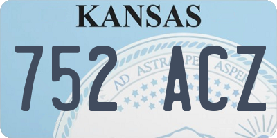 KS license plate 752ACZ