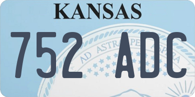KS license plate 752ADC