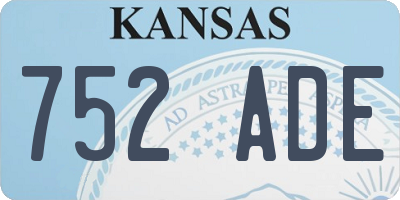 KS license plate 752ADE