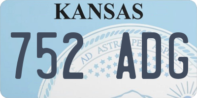 KS license plate 752ADG