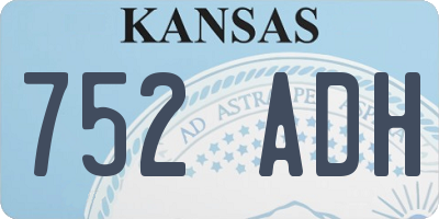 KS license plate 752ADH