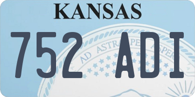 KS license plate 752ADI