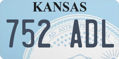 KS license plate 752ADL
