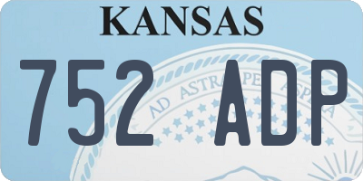 KS license plate 752ADP