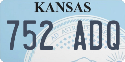 KS license plate 752ADQ