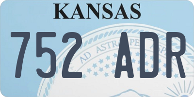 KS license plate 752ADR