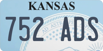 KS license plate 752ADS