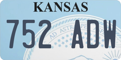 KS license plate 752ADW