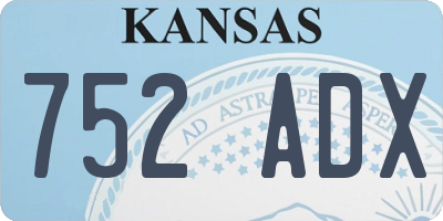 KS license plate 752ADX