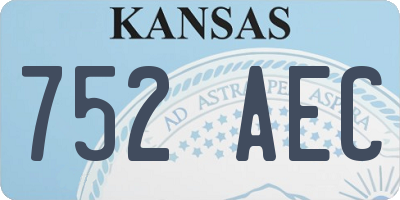 KS license plate 752AEC