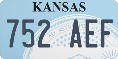 KS license plate 752AEF