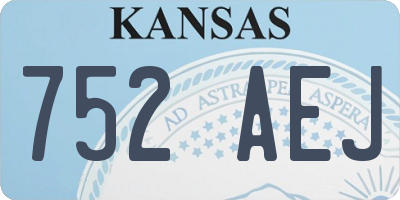 KS license plate 752AEJ