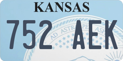 KS license plate 752AEK