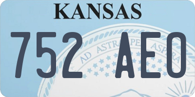 KS license plate 752AEO