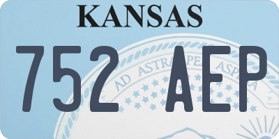 KS license plate 752AEP